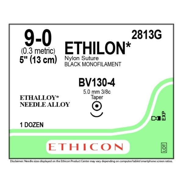 Ethilon Nylon Sutures, Black Monofilament - Image 6