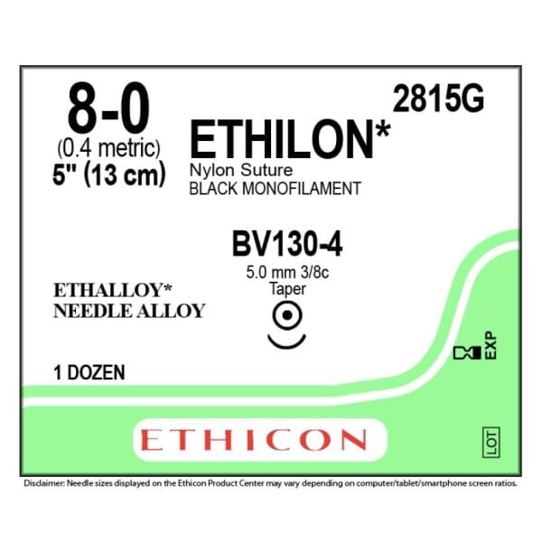 Ethilon Nylon Sutures, Black Monofilament - Image 7