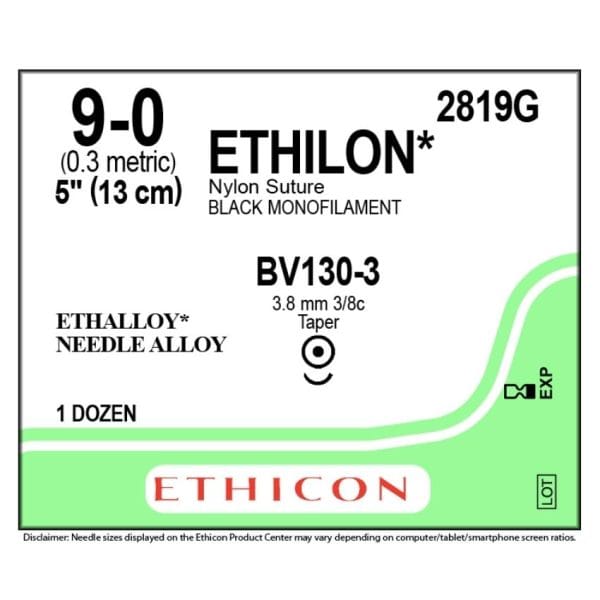 Ethilon Nylon Sutures, Black Monofilament - Image 8