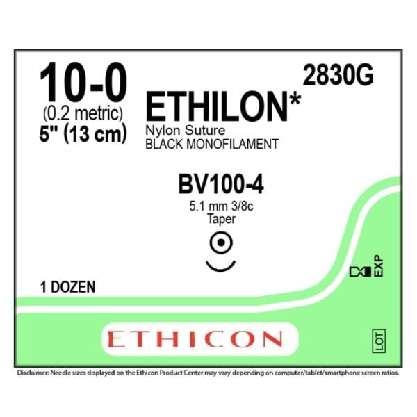 Ethilon Nylon Sutures, Black Monofilament - Image 10