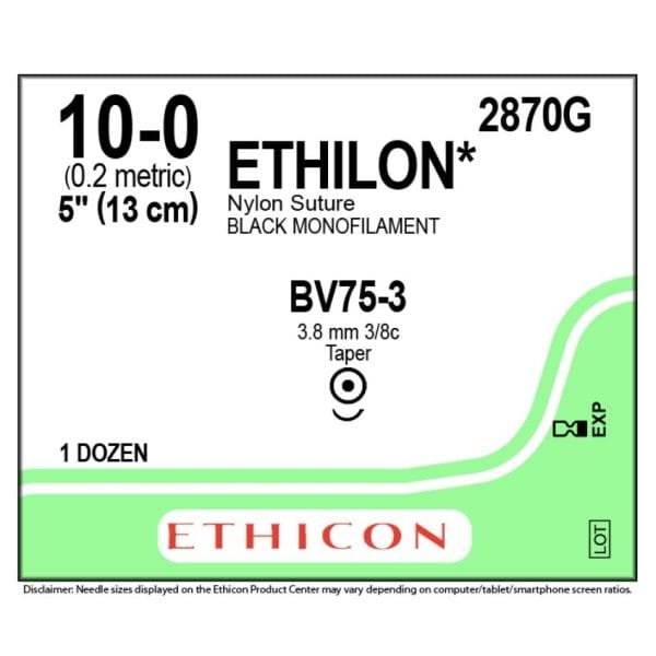 Ethilon Nylon Sutures, Black Monofilament - Image 13