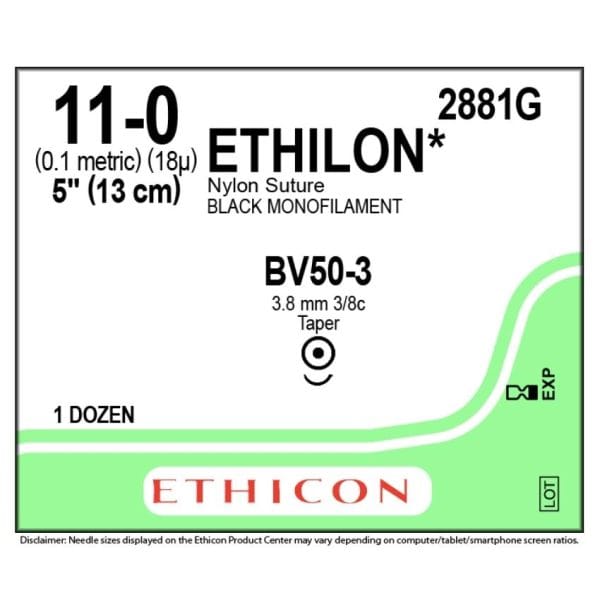 Ethilon Nylon Sutures, Black Monofilament - Image 14