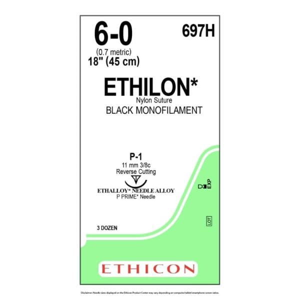 Ethilon Nylon Sutures, Black Monofilament - Image 15