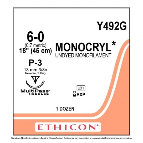 Ethicon Monocryl Sutures, poliglecaprone 25 - Image 4