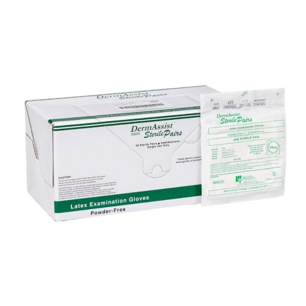 DermAssist Latex Sterile Exam Gloves, Series 104