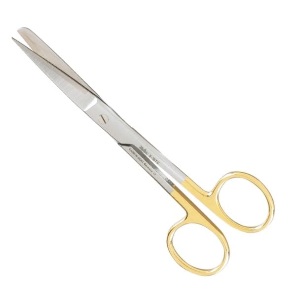 Operating Scissors, Tungsten Caribe, Straight Sharp-Blunt Points, 5-3/4"