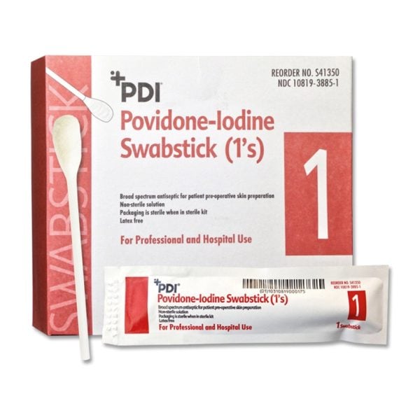 PDI 10% USP PVP-I Skin Antiseptic Swabsticks - Image 2