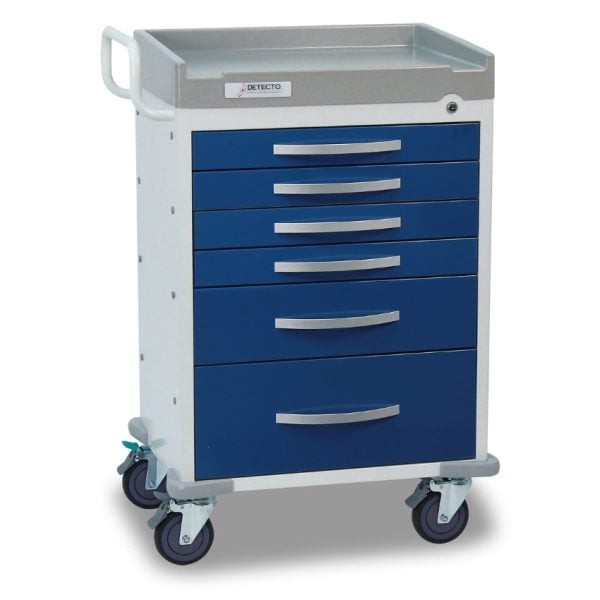 Rescue Series Anesthesiology Medical Cart, Blue - Image 2