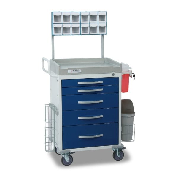 Rescue Series Anesthesiology Medical Cart, Blue Loaded