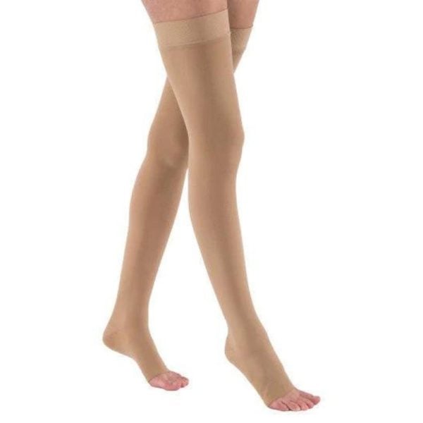 JOBST® Relief Thigh High 15-20 mmHg With Silicone Top Band, Open Toe