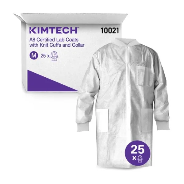 Kimtech A8 Lab Coats, White, Medium