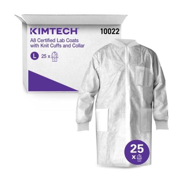 Kimtech A8 Lab Coats, White, Large