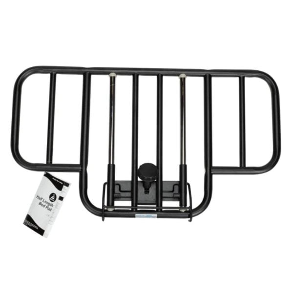 Homecare Half-Length Bed Rail - Edge Clamp Mount, Black