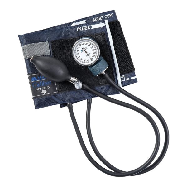 Mabis Caliber Series Aneroid Sphygmomanometer, Adult, Blue