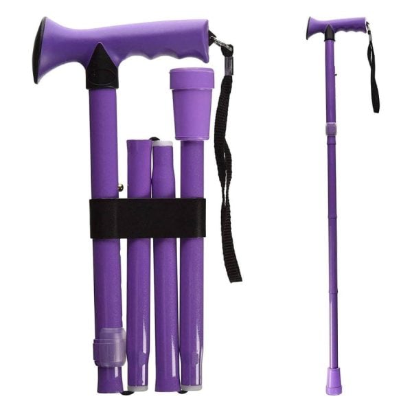 Folding Comfort Grip Cane, Lavender