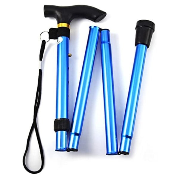 Designer Folding Walking Adjustable Cane, Blue Ice