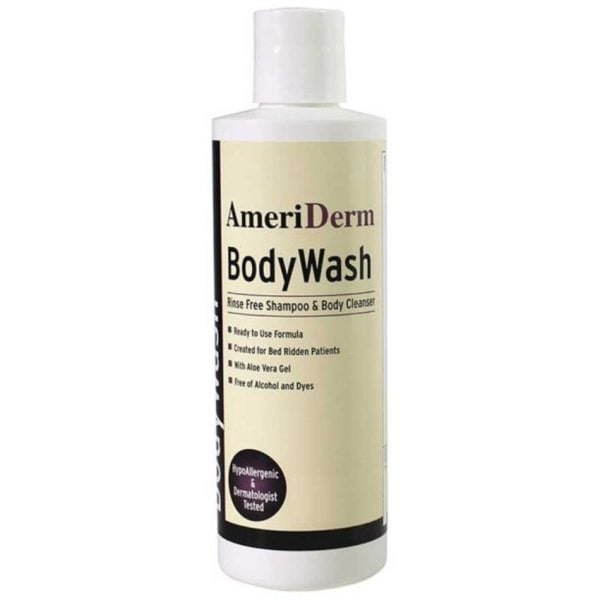 BodyWash Rinse Free Shampoo and Body Cleanser, 8 Oz.