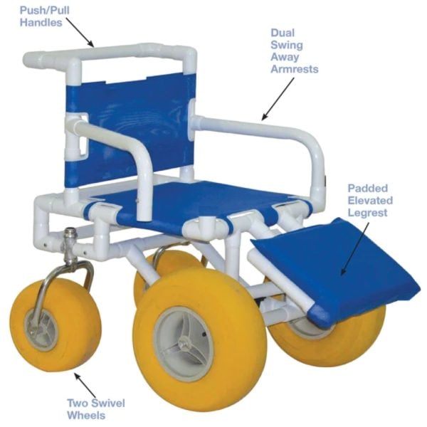 All Terrain Wheelchair 20" Seat, Elevating Leg Rest - Image 2