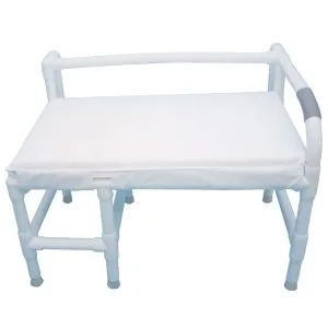 Heavy-Duty Bariatric Bath Bench with Non-Slip Tips and Cushion Seat
