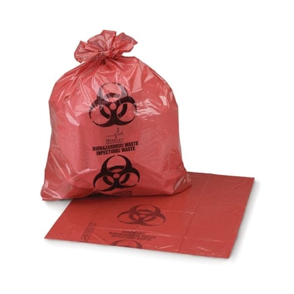 Infectious Waste Bag, 12 -16 Gallon