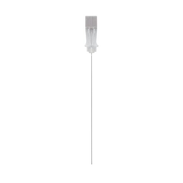 Quincke Point Spiral Needle, 27G x 3.5", Grey