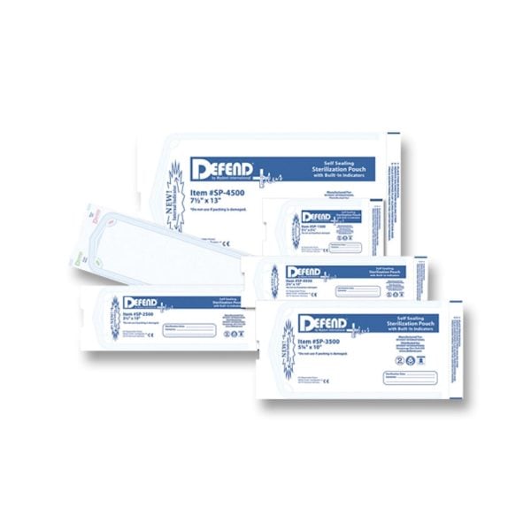 DEFEND+PLUS Self-Seal Sterilization Pouch, 3.5" x 10"