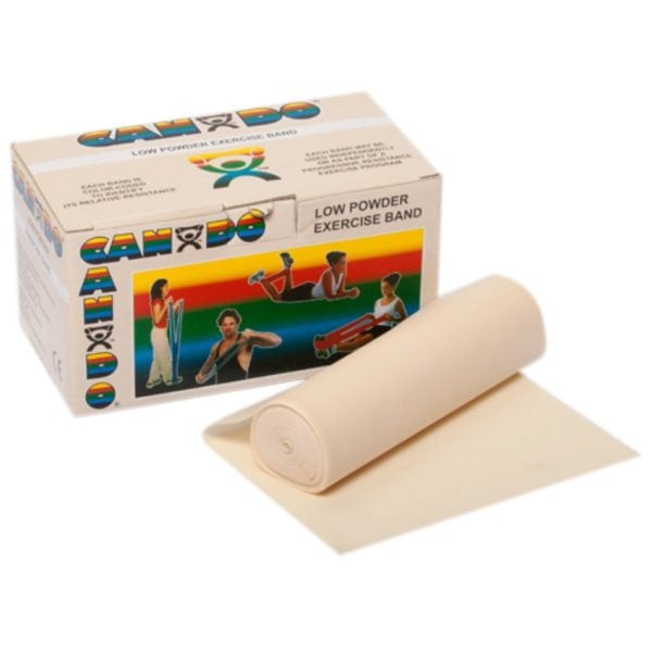 CanDo Low Powder Exercise Band Rolls, with Latex