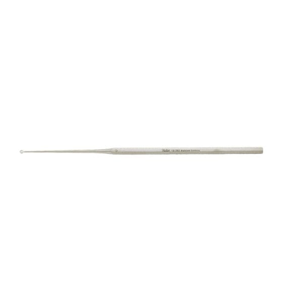 Single End Buck Ear Curette with Straight Blunt Loop, 6.5"