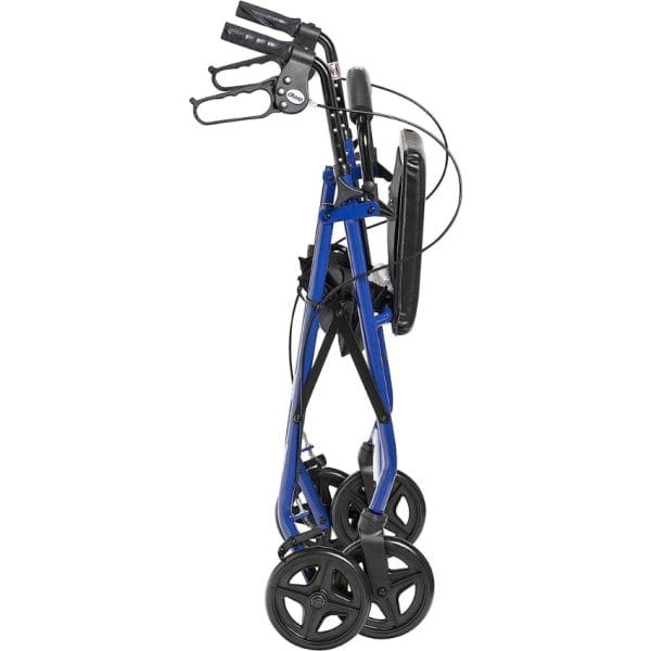 Aluminum Rollator with Fold Up and Removable Back Support and Padded Seat - Image 4