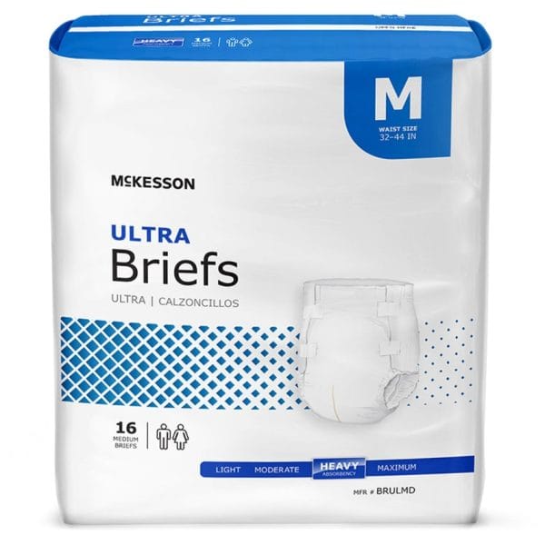 Unisex Adult Incontinence Brief Ultra, Medium