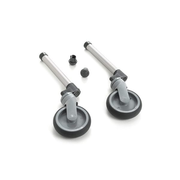 Invacare Walker 5" Fixed Wheels with Glide Tips