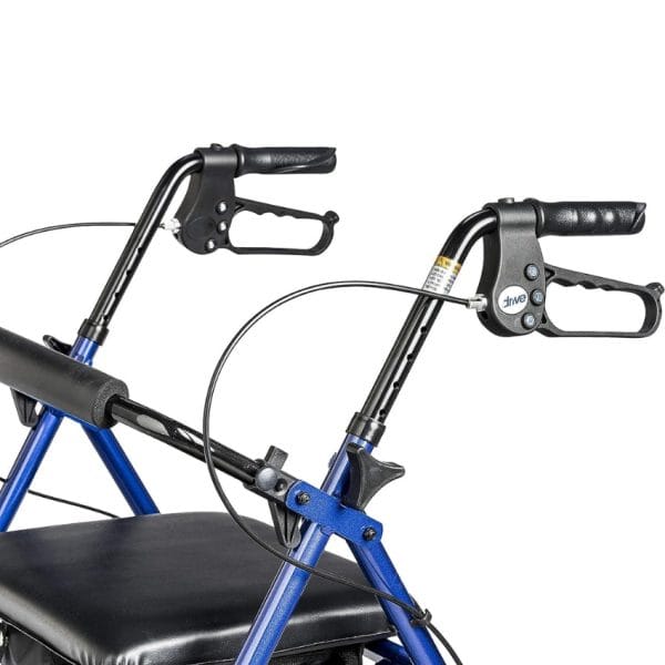 Aluminum Rollator with Fold Up and Removable Back Support and Padded Seat - Image 6