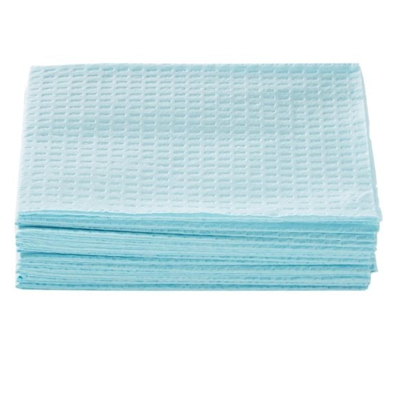 Deluxe 2-Ply Tissue-Poly Procedure Towel, Blue, 13" x 18" - Image 2