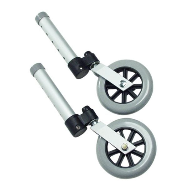 5" Swivel Walker Wheels with Glide Covers