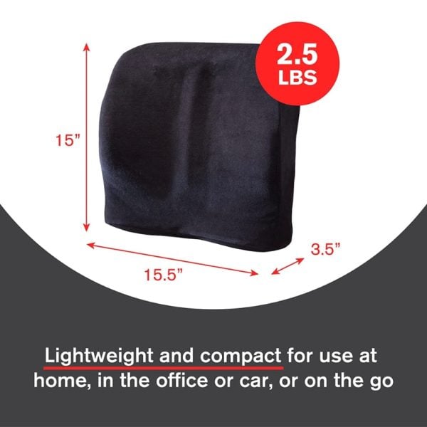 Sit-Back Cushion and Posture Support, Black - Image 3