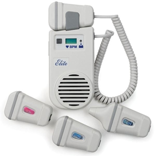 Elite 200R Handheld Digital Display Doppler with 2 MHz obstetric & 5 MHz vascular probes