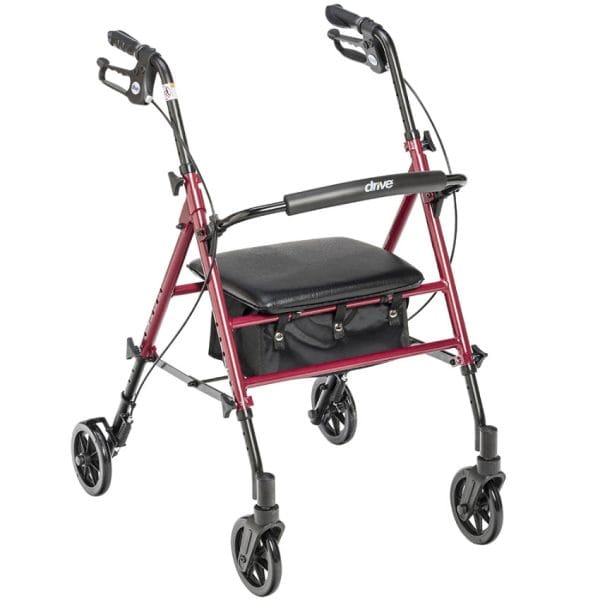 Adjustable Height Rollator with 6" Casters