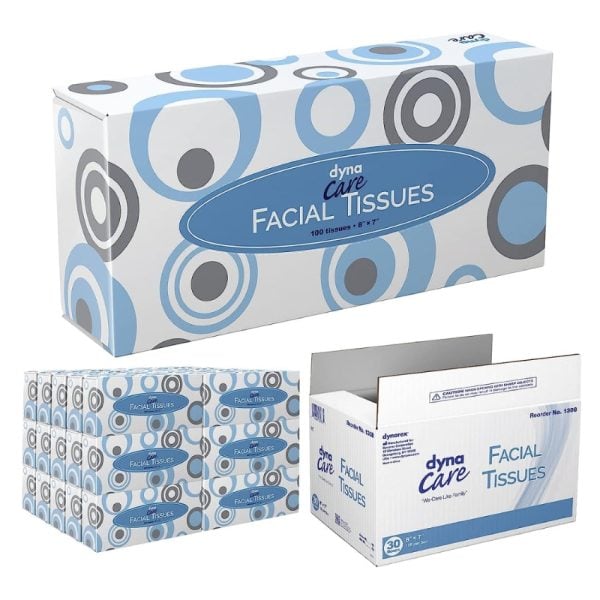 2-Ply Facial Tissues 8" x 7"