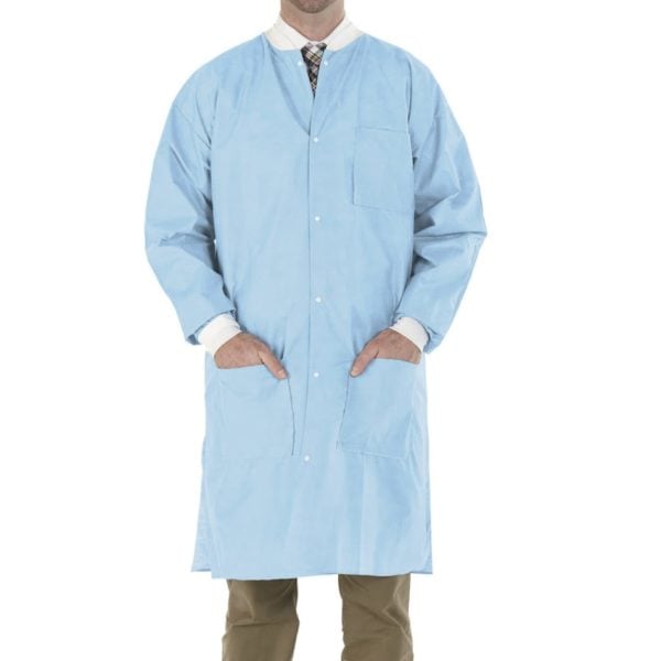 SafeWear High Performance Protective Lab Coat, X-Large, Blue