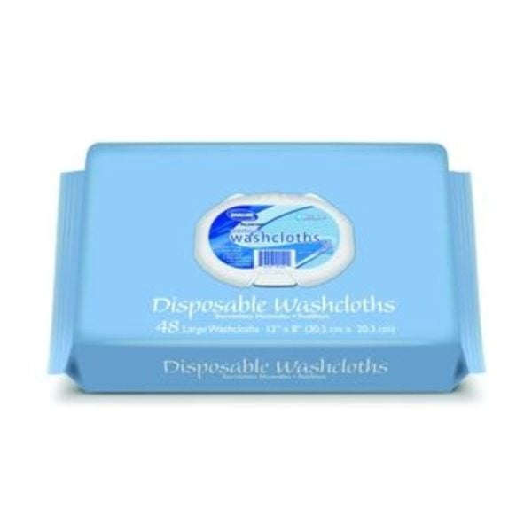 Disposable Premium Washcloths, Press and Pull Softpack, 12" x 8"