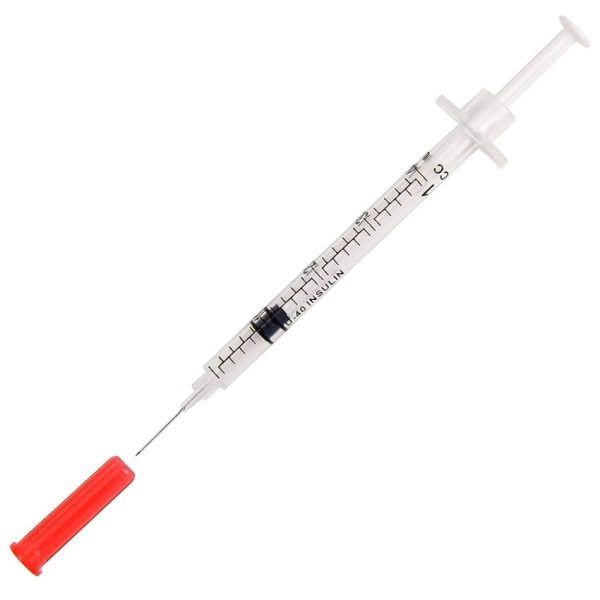 Comfort Point U-40 Insulin Syringe with Permanently Attached Needle