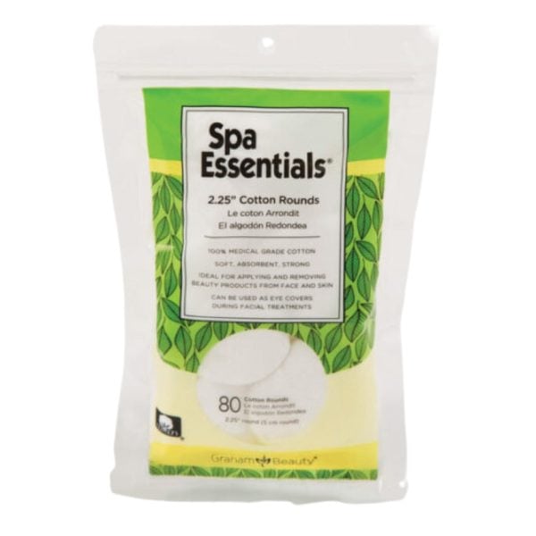 Spa Essentials Facial-Skin Cotton Rounds, 2.25"