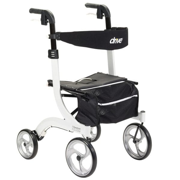 Nitro Euro Style Walker Rollator with Seat, 10" Casters - Image 4