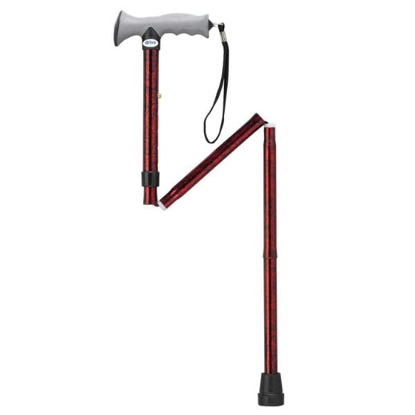 Adjustable Lightweight Folding Cane with Gel Hand Grip - Image 2