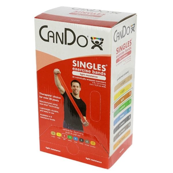 CanDo Low Powder Pre-cut Exercise Bands, with Latex - Image 11