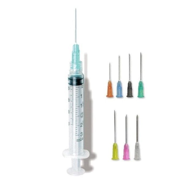 3cc Syringe and Needle Combination with Luer Lock Tip