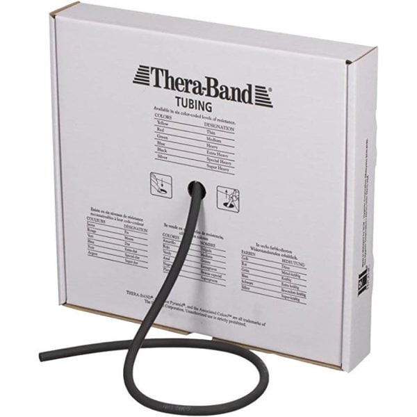 Thera-Band Resistive Exercise Tubing, 25 Ft, Black