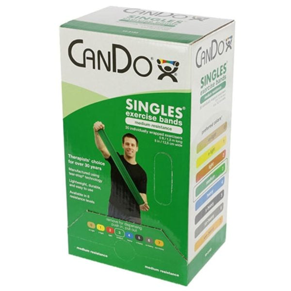 CanDo Low Powder Pre-cut Exercise Bands, with Latex - Image 12