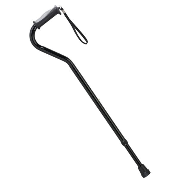 Adjustable Height Offset Handle Cane with Gel Hand Grip