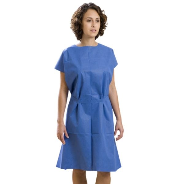 3-Ply Tissue Exam Gown, 30" x 42", Blue